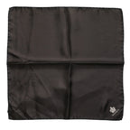 Dolce & Gabbana Brown DG Crown Silk Square Men Foulard Scarf - Zeiniez
