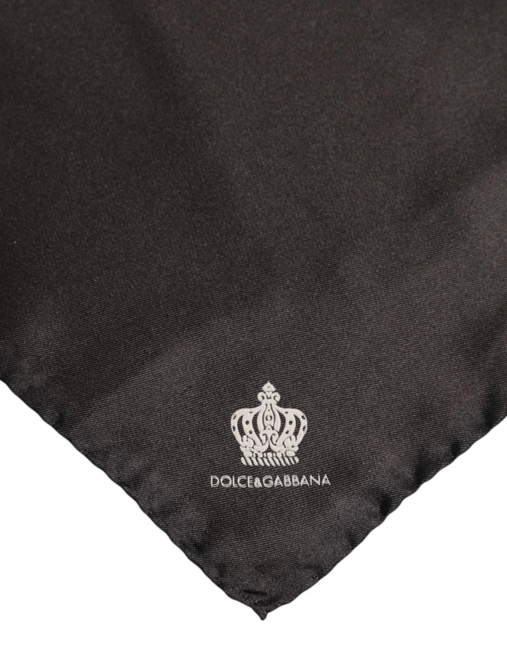 Dolce & Gabbana Brown DG Crown Silk Square Men Foulard Scarf - Zeiniez