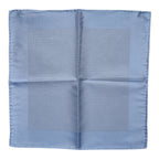 Dolce & Gabbana Light Blue Silk Square Men Foulard Scarf - Zeiniez