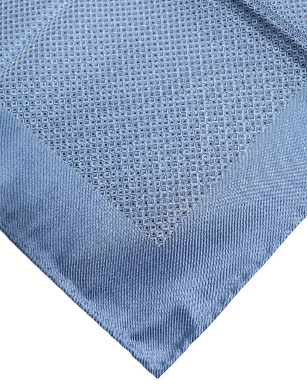Dolce & Gabbana Light Blue Silk Square Men Foulard Scarf - Zeiniez