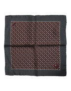 Dolce & Gabbana Maroon Cocktail Silk Square Foulard Scarf - Zeiniez