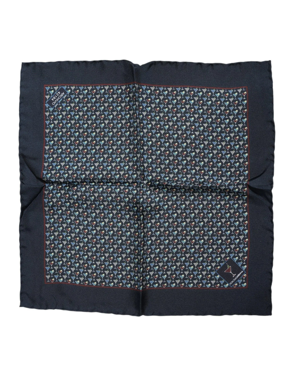 Dolce & Gabbana Blue Cocktail Silk Square Foulard Scarf - Zeiniez