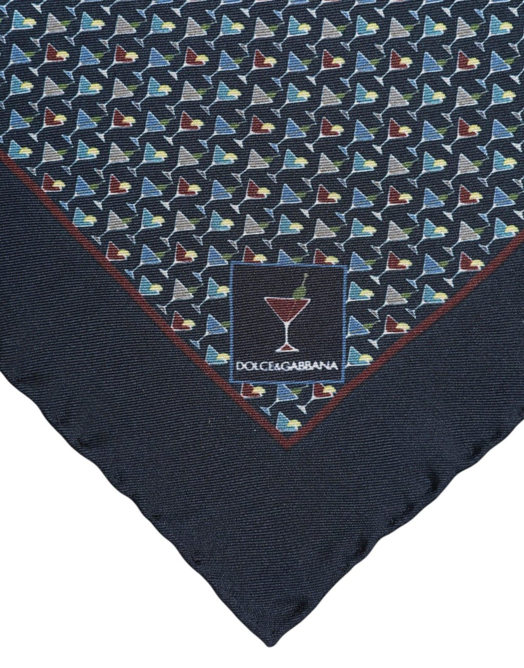 Dolce & Gabbana Blue Cocktail Silk Square Foulard Scarf - Zeiniez