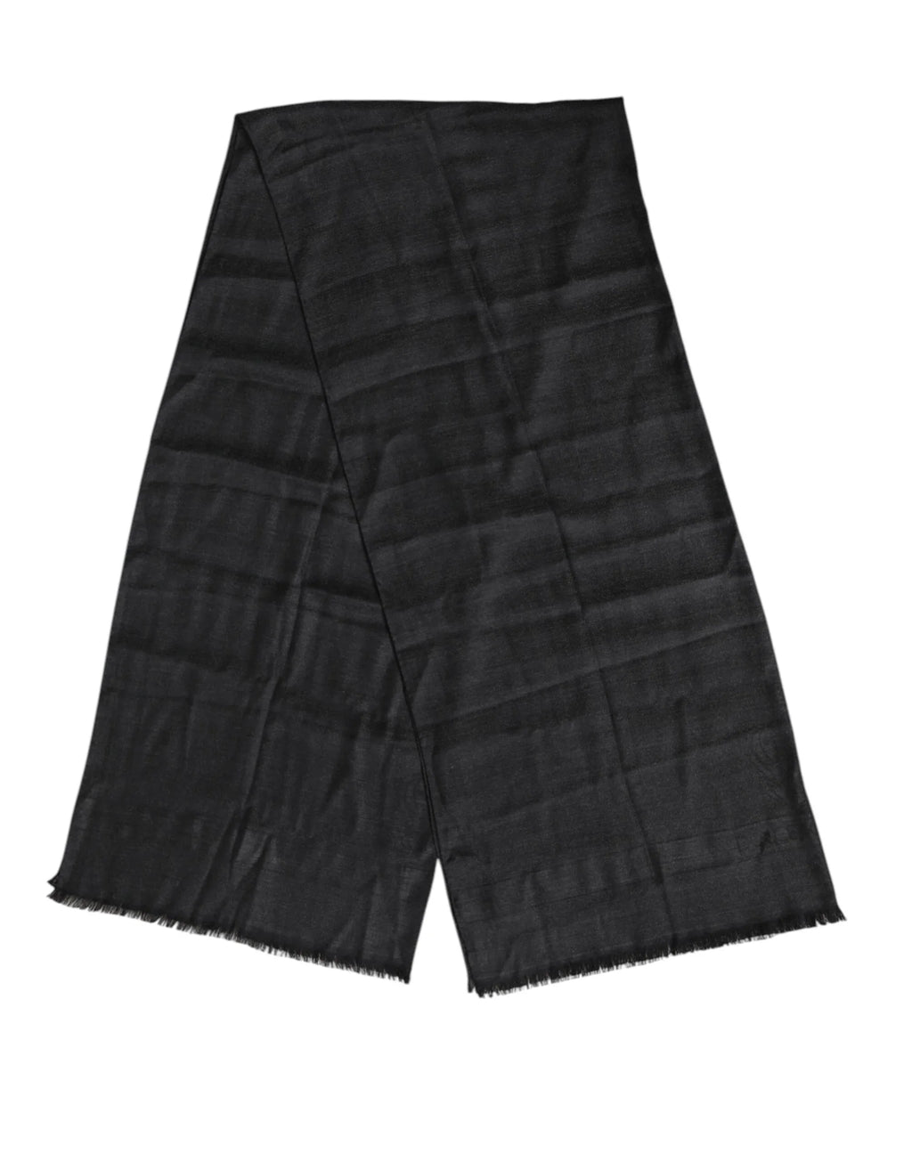 Dolce & Gabbana Dark Gray Cashmere Fringes Neck Warmer Scarf - Zeiniez