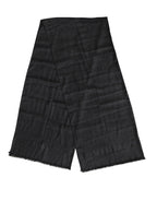 Dolce & Gabbana Dark Gray Cashmere Fringes Neck Warmer Scarf - Zeiniez