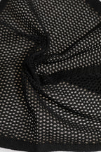 Dolce & Gabbana Black Patterned Cotton Square Foulard Scarf - Zeiniez