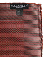 Dolce & Gabbana Orange Silk Square Men Foulard Scarf - Zeiniez