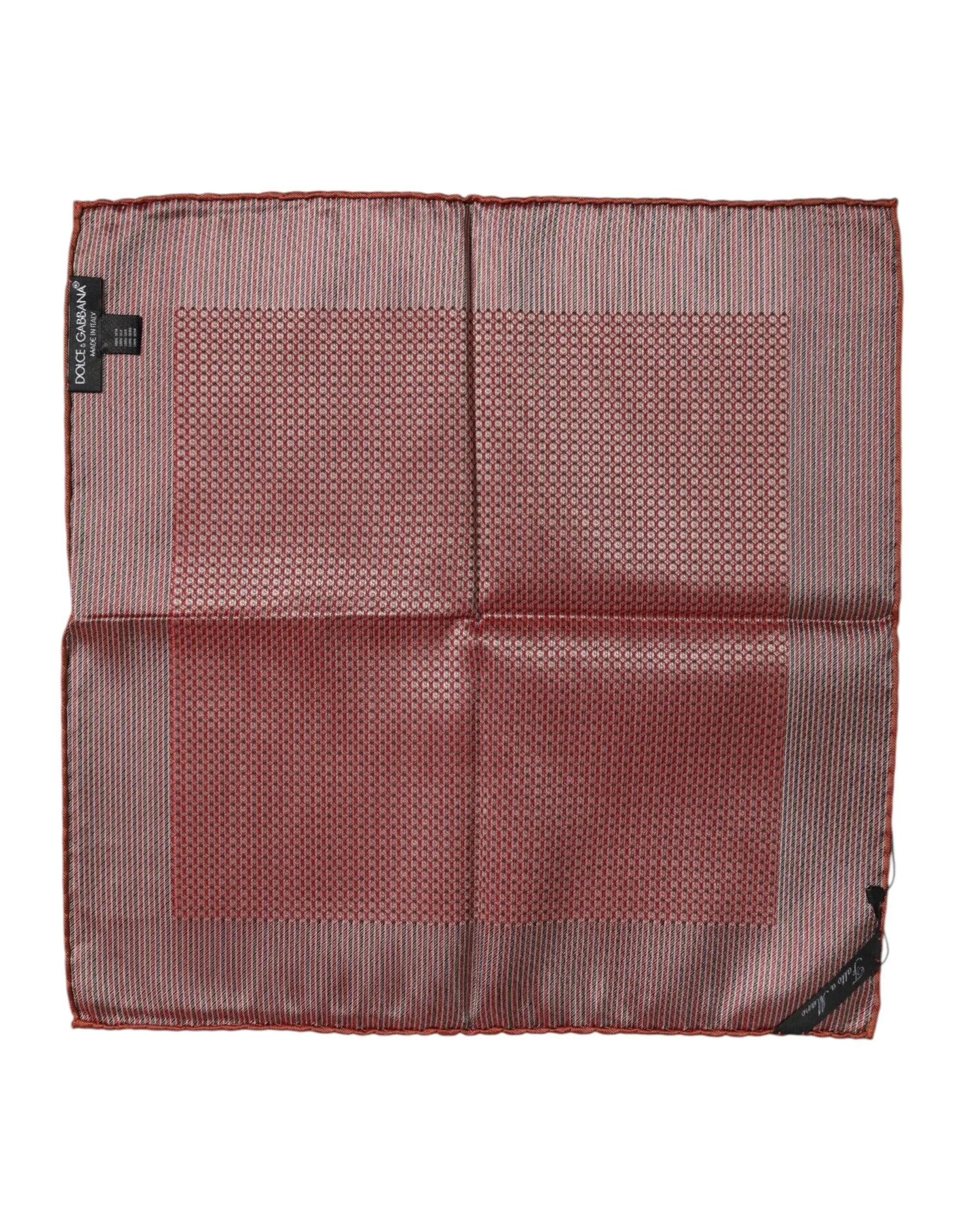 Dolce & Gabbana Orange Silk Square Men Foulard Scarf - Zeiniez