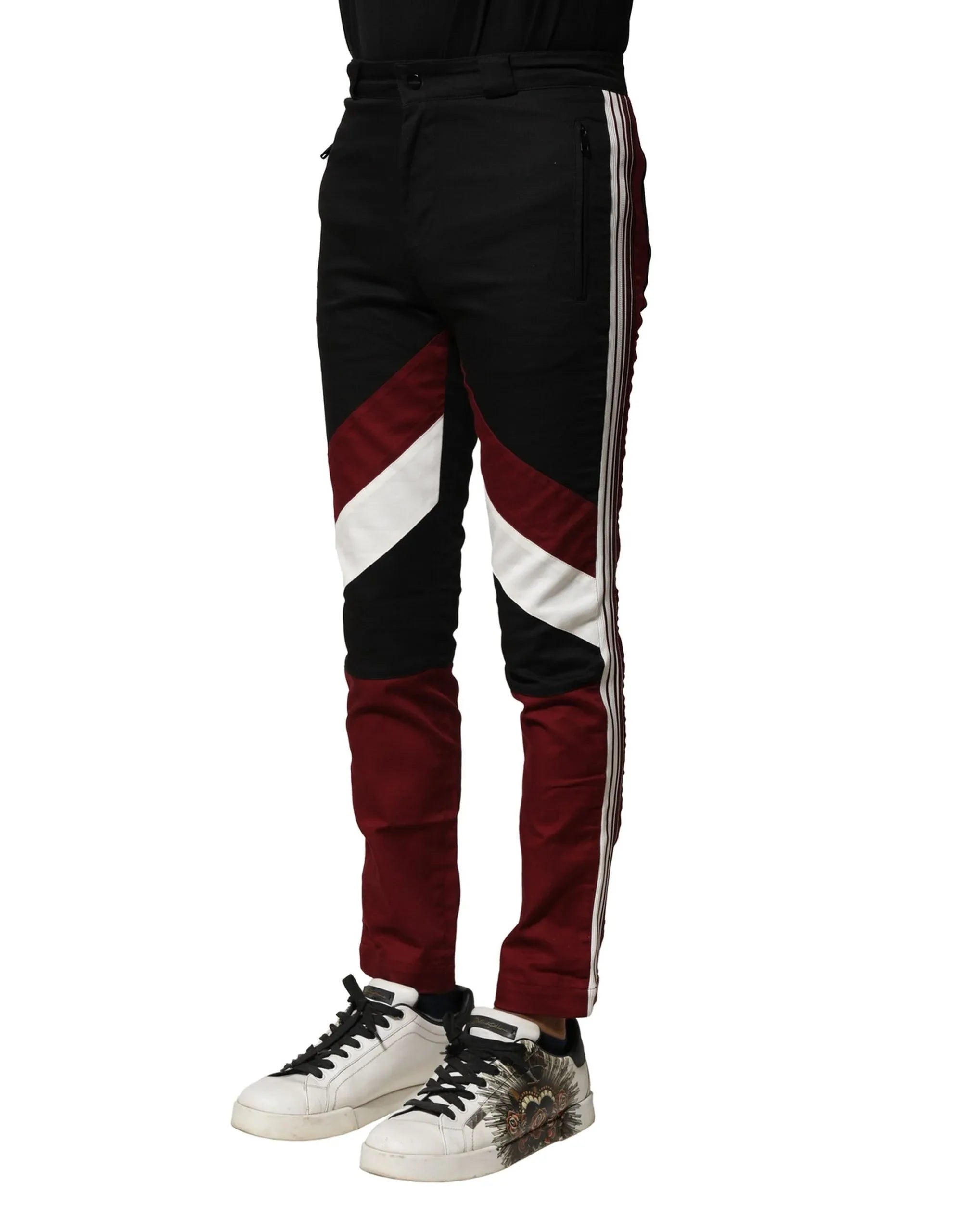 Dolce & Gabbana Multicolor Cotton Jogger Men Pants - Zeiniez