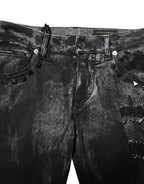 Dolce & Gabbana Black Washed Embellished Skinny Denim Jeans - Zeiniez