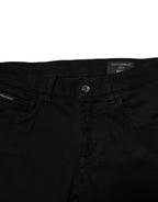 Dolce & Gabbana Black Cotton Stretch Skinny Men Denim Jeans - Zeiniez