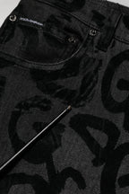 Dolce & Gabbana Gray Cotton DG Logo Straight Men Denim Jeans - Zeiniez