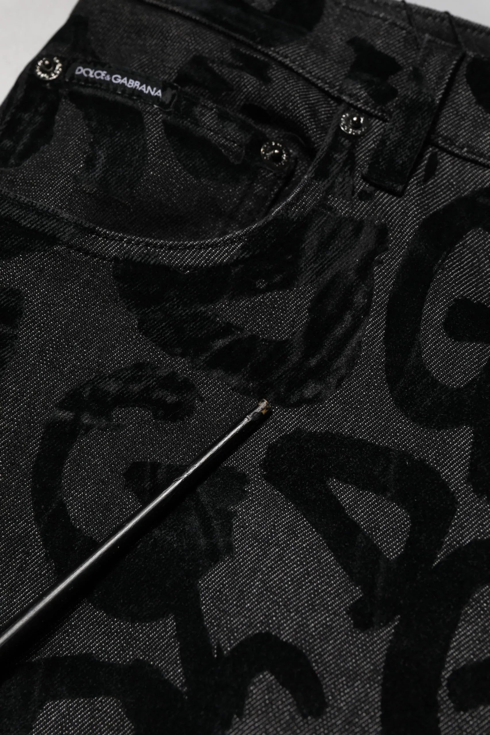 Dolce & Gabbana Gray Cotton DG Logo Straight Men Denim Jeans - Zeiniez