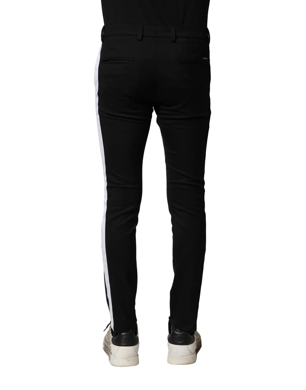 Dolce & Gabbana Black Wool Men Skinny Mid Waist Pants - Zeiniez