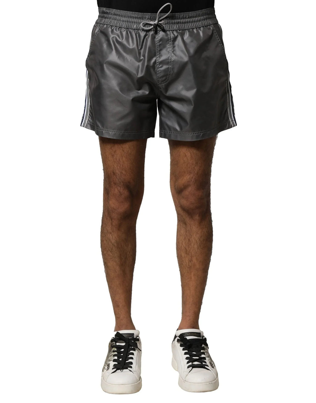 Dolce & Gabbana Gray Polyester Mid Waist Casual Bermuda Shorts - Zeiniez