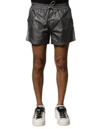 Dolce & Gabbana Gray Polyester Mid Waist Casual Bermuda Shorts - Zeiniez