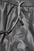 Dolce & Gabbana Gray Polyester Mid Waist Casual Bermuda Shorts - Zeiniez