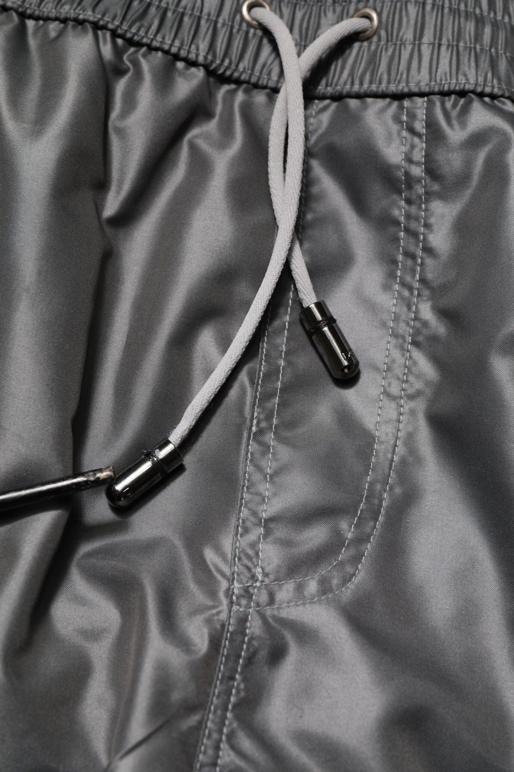 Dolce & Gabbana Gray Polyester Mid Waist Casual Bermuda Shorts - Zeiniez