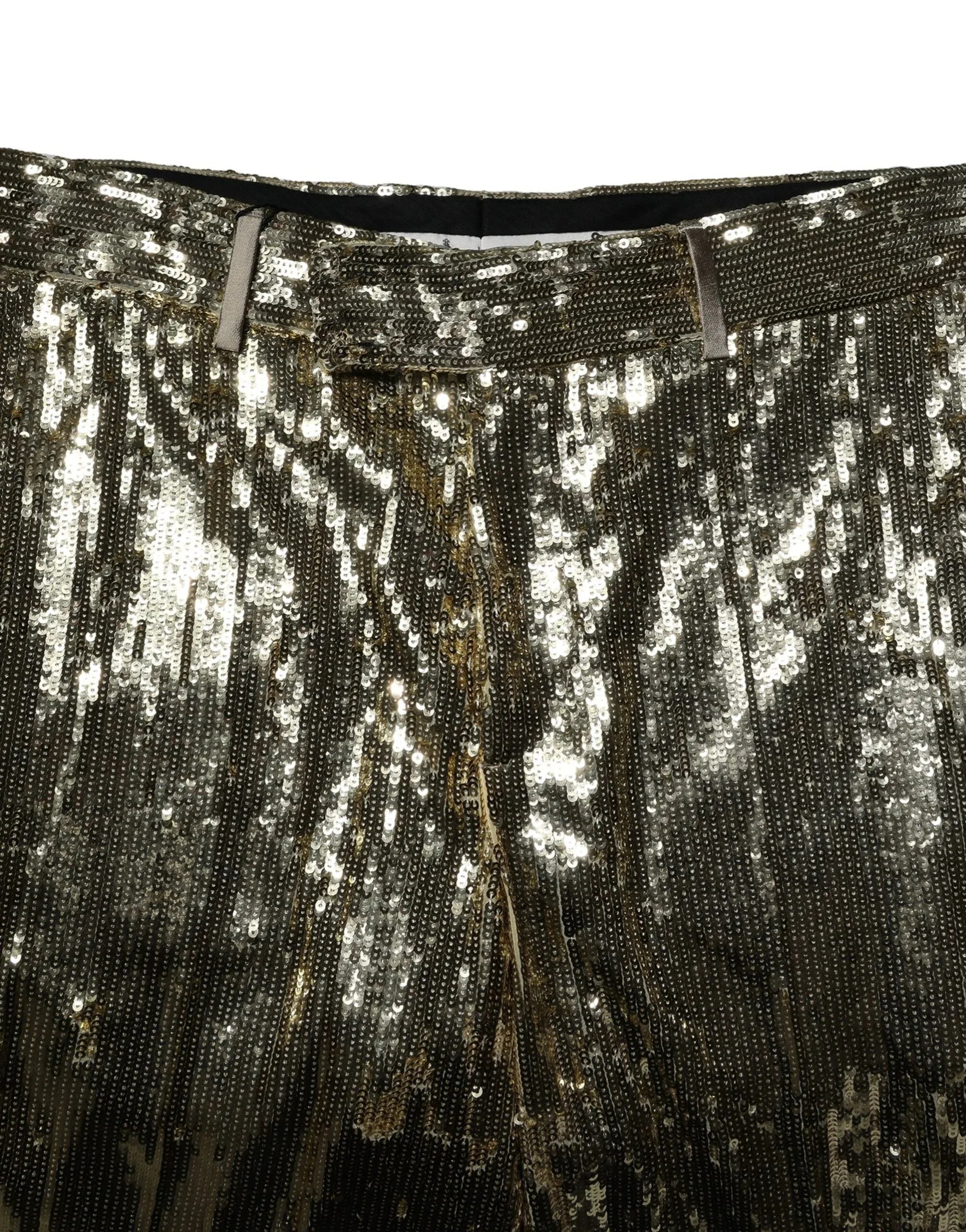 Dolce & Gabbana Gold Sequin Polyester Embellished Bermuda Shorts - Zeiniez