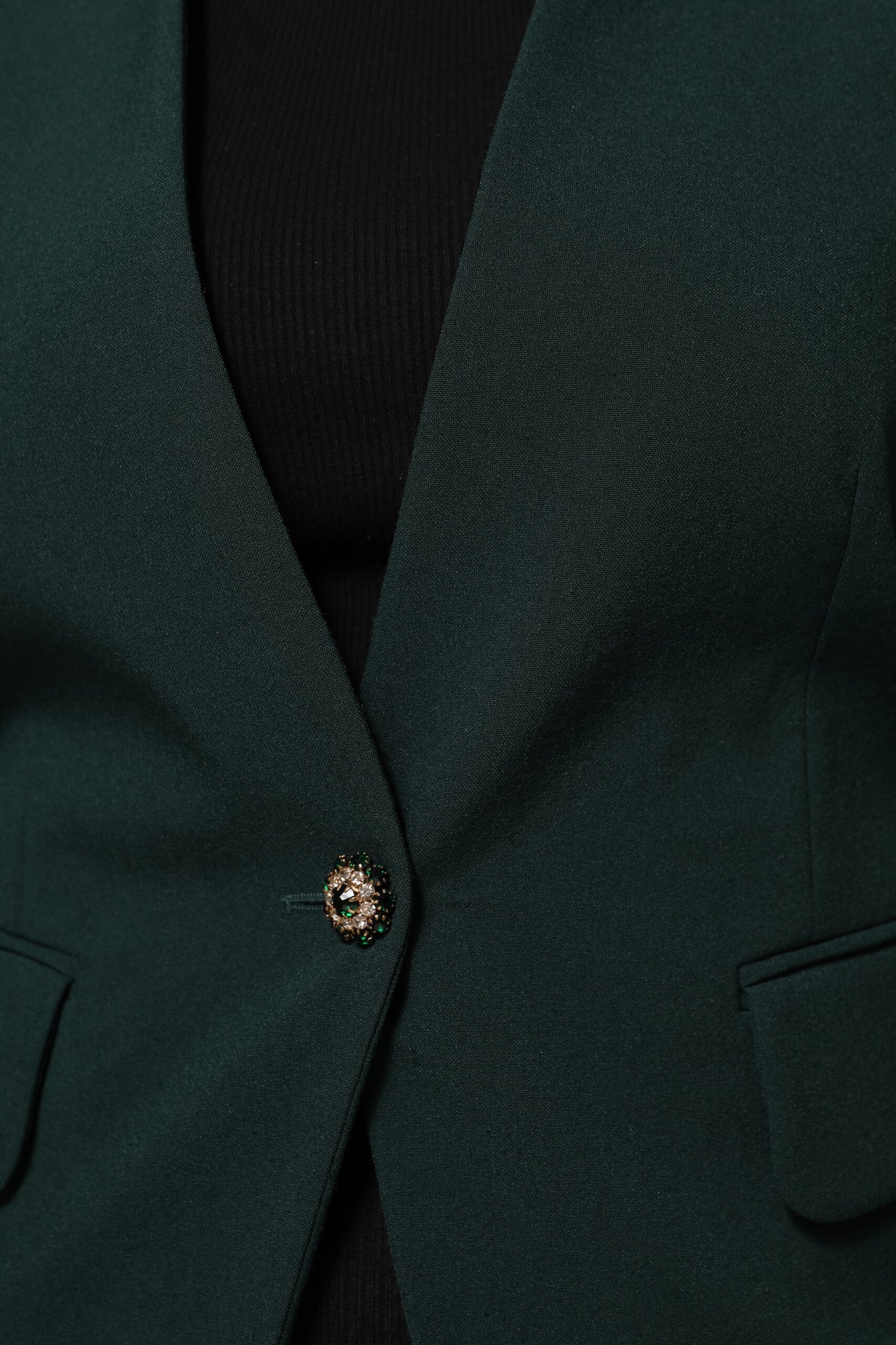 Maison Margiela Green Single Breasted One Button Coat Jacket