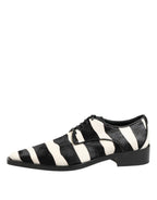 Dolce & Gabbana Black White Zebra Pony Fur Dress Shoes - Zeiniez