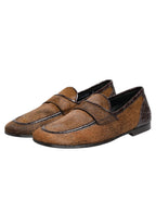 Dolce & Gabbana Brown Loafers Leather Slip On Men Dress Shoes - Zeiniez