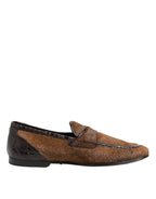 Dolce & Gabbana Brown Loafers Leather Slip On Men Dress Shoes - Zeiniez