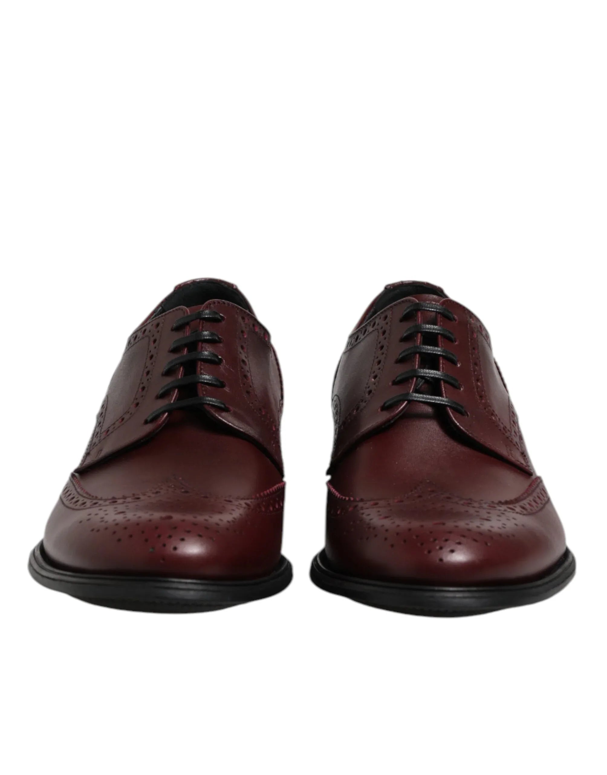 Dolce & Gabbana Brown Leather Lace Up Derby Dress Shoes - Zeiniez
