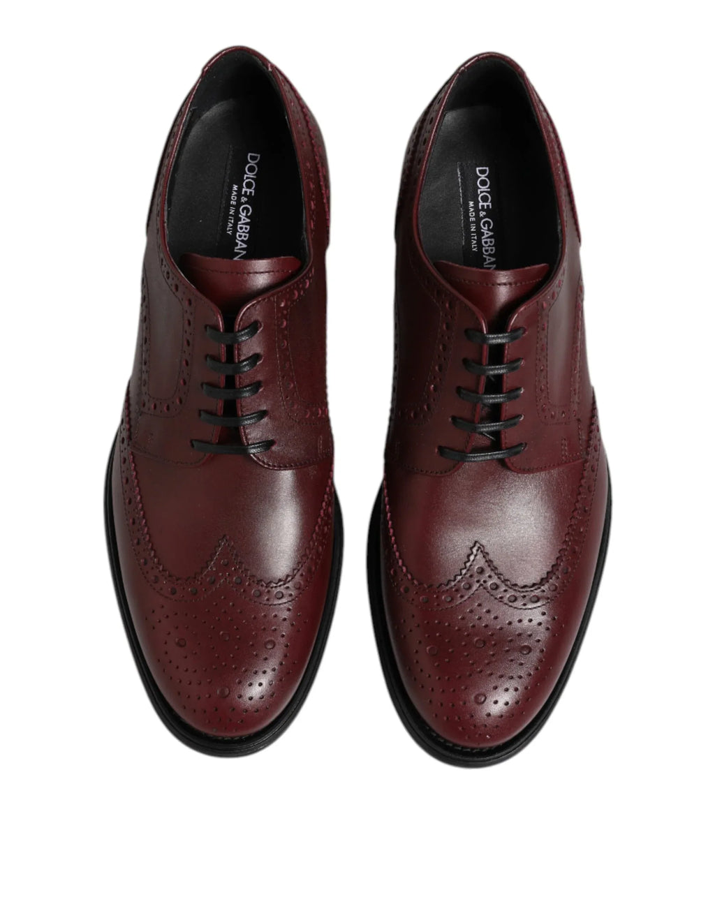 Dolce & Gabbana Brown Leather Lace Up Derby Dress Shoes - Zeiniez