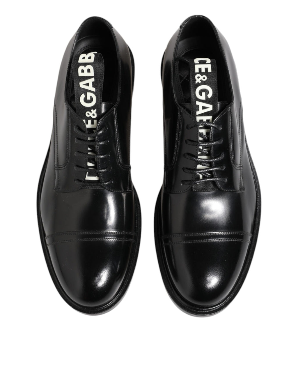 Dolce & Gabbana Black Leather Dress Lace Up Men Formal Shoes