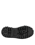 Dolce & Gabbana Black Patent Leather Trekking Derby Shoes - Zeiniez