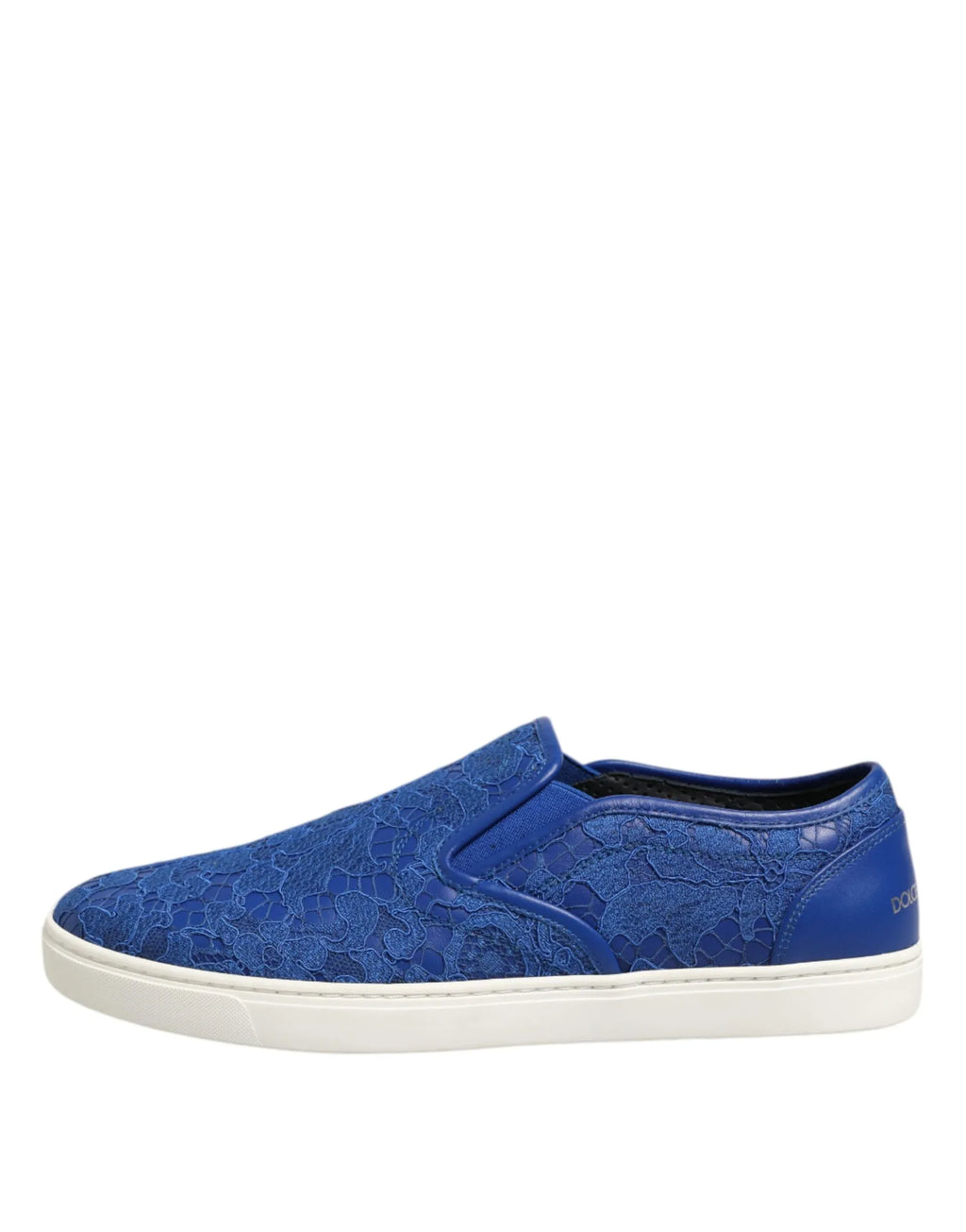Dolce & Gabbana Blue Leather Lace Slip On Sneaker Shoes - Zeiniez