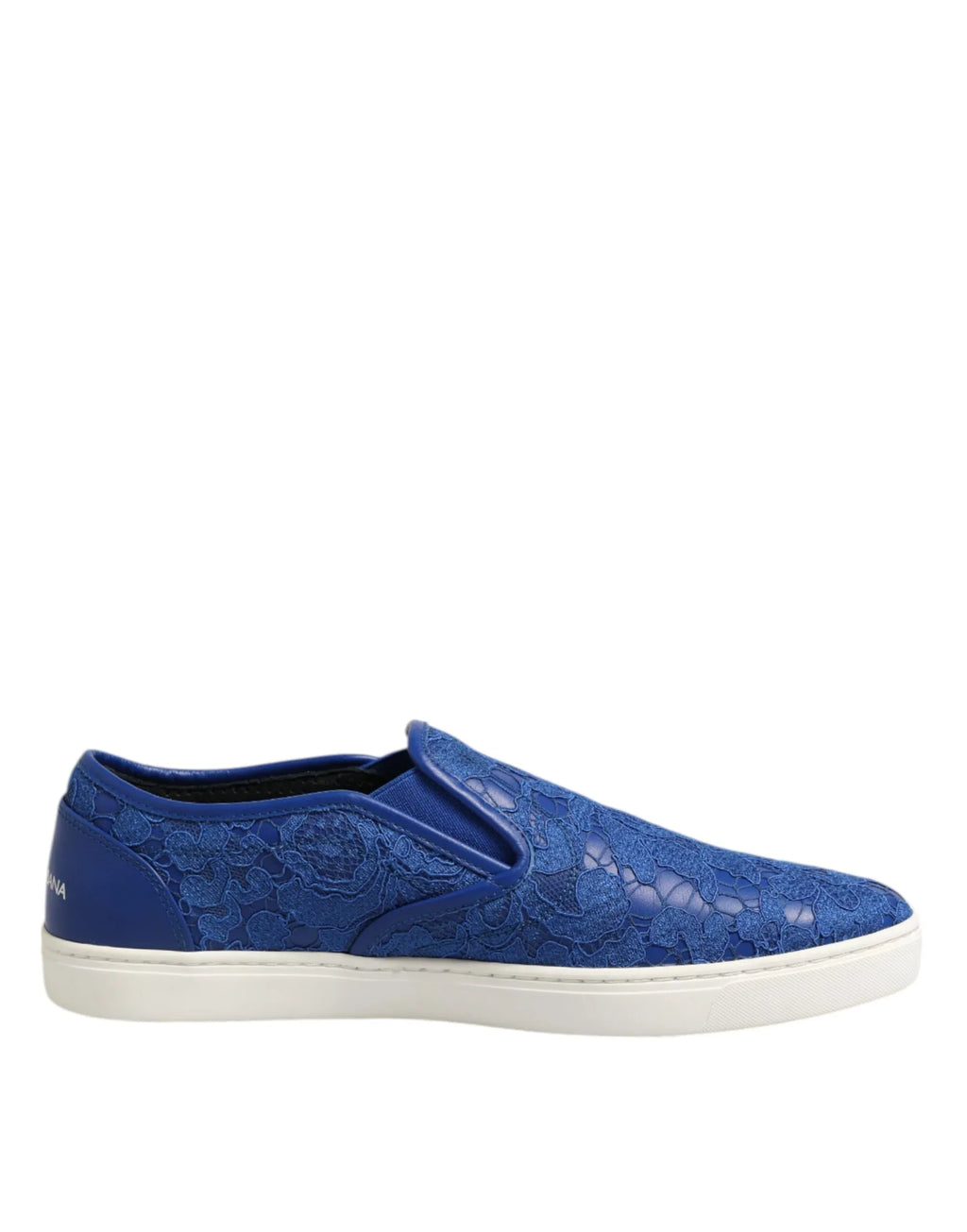Dolce & Gabbana Blue Leather Lace Slip On Sneaker Shoes - Zeiniez