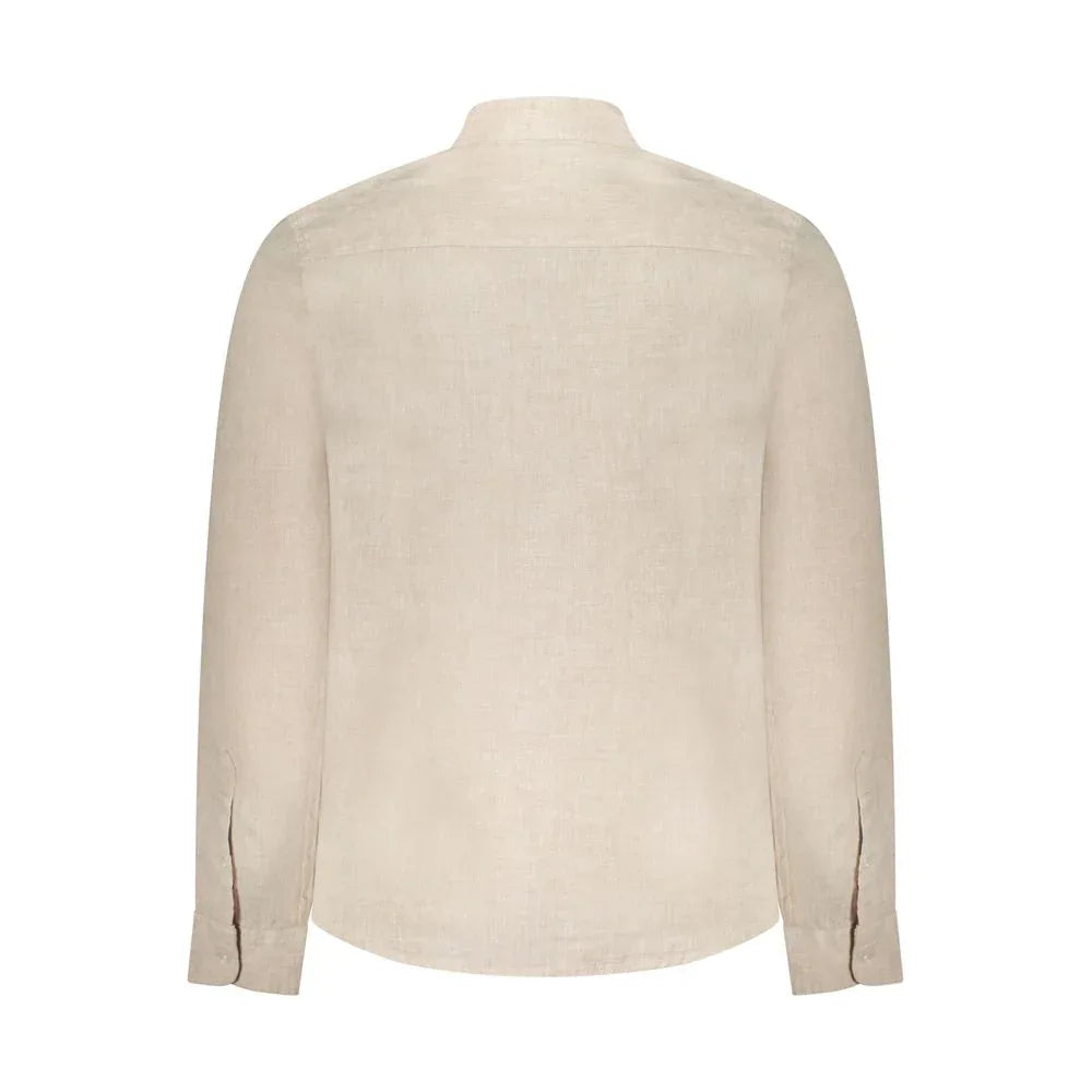 North Sails Beige Linen Men Shirt - Zeiniez