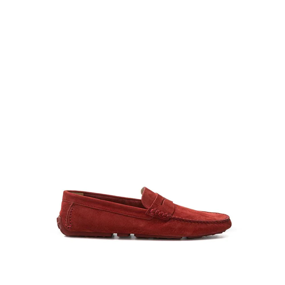 Bally Bordeaux Leather Moccassin - Zeiniez