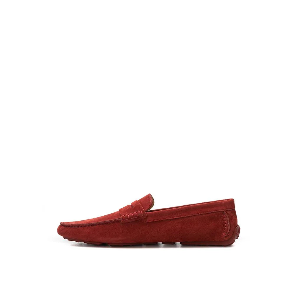 Bally Bordeaux Leather Moccassin - Zeiniez