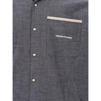 Armani Exchange Blue Denim Shirt - Zeiniez