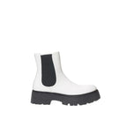 Alexander McQueen Black And White Leather Chelsea Boots - Zeiniez
