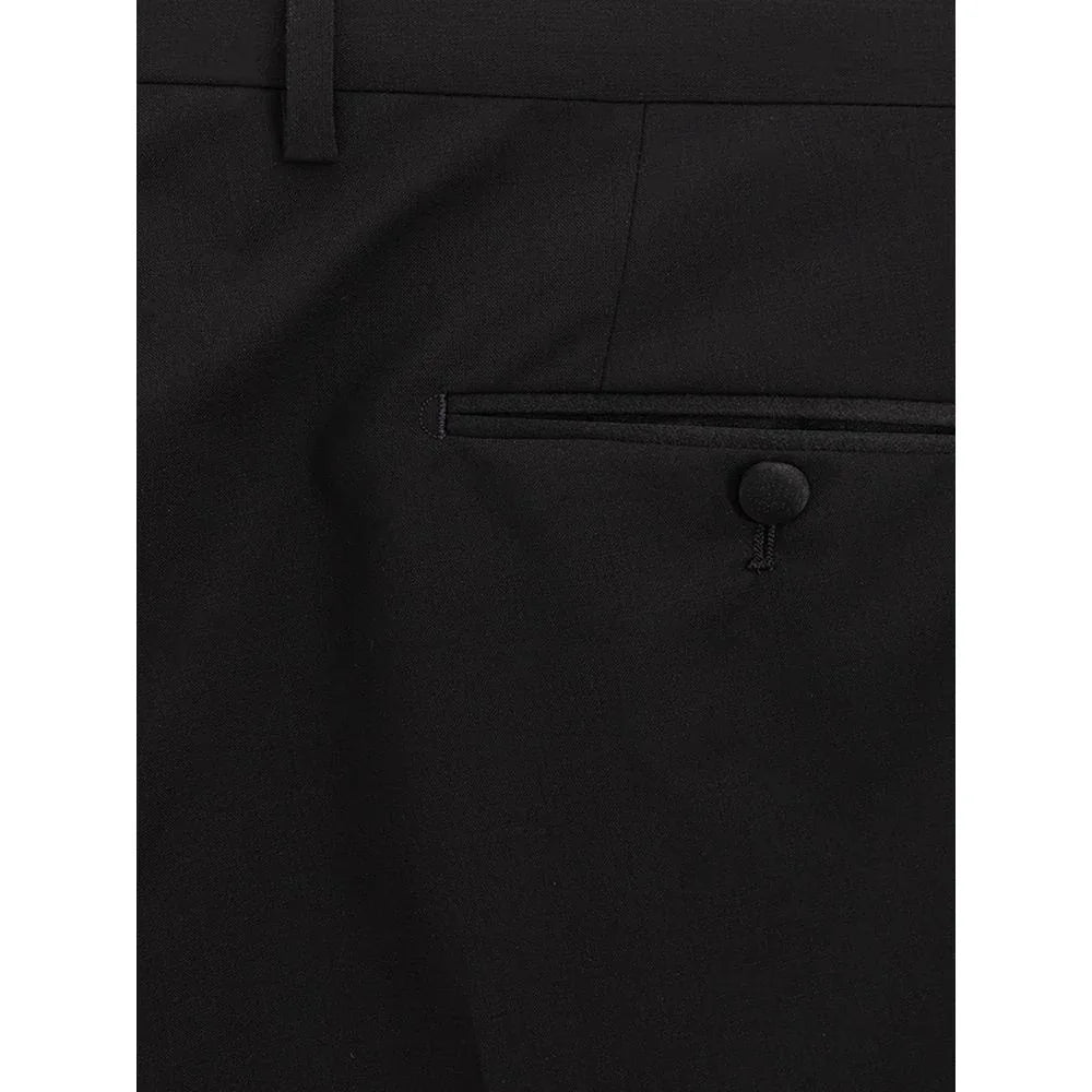 Dolce & Gabbana Black Wool Dress Pants - Zeiniez