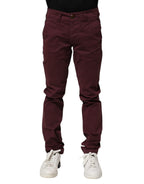 CYCLE Maroon Cotton Stretch Skinny Fit Men Denim Jeans - Zeiniez