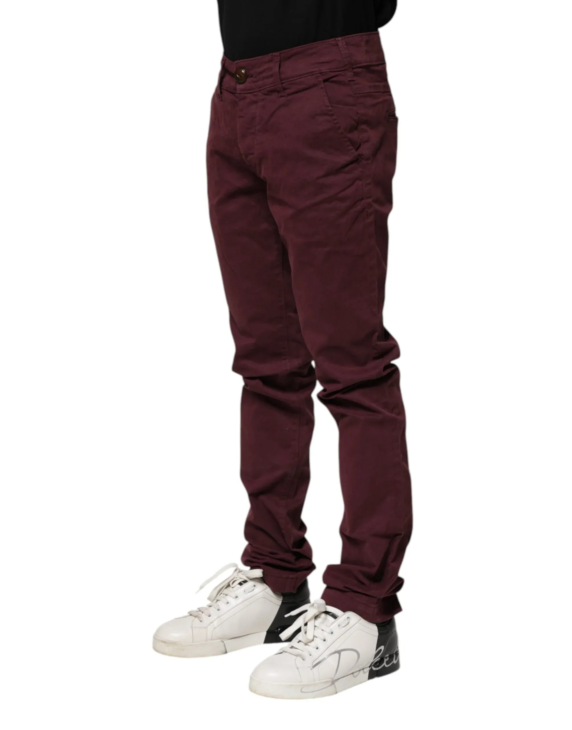 CYCLE Maroon Cotton Stretch Skinny Fit Men Denim Jeans - Zeiniez