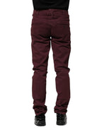 CYCLE Maroon Cotton Stretch Skinny Fit Men Denim Jeans - Zeiniez