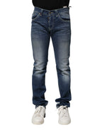 Dondup Blue Washed Skinny Fit Casual Men Denim Jeans - Zeiniez