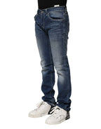 Dondup Blue Washed Skinny Fit Casual Men Denim Jeans - Zeiniez