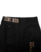 Dolce & Gabbana Black Cotton Cargo Casual Pants - Zeiniez
