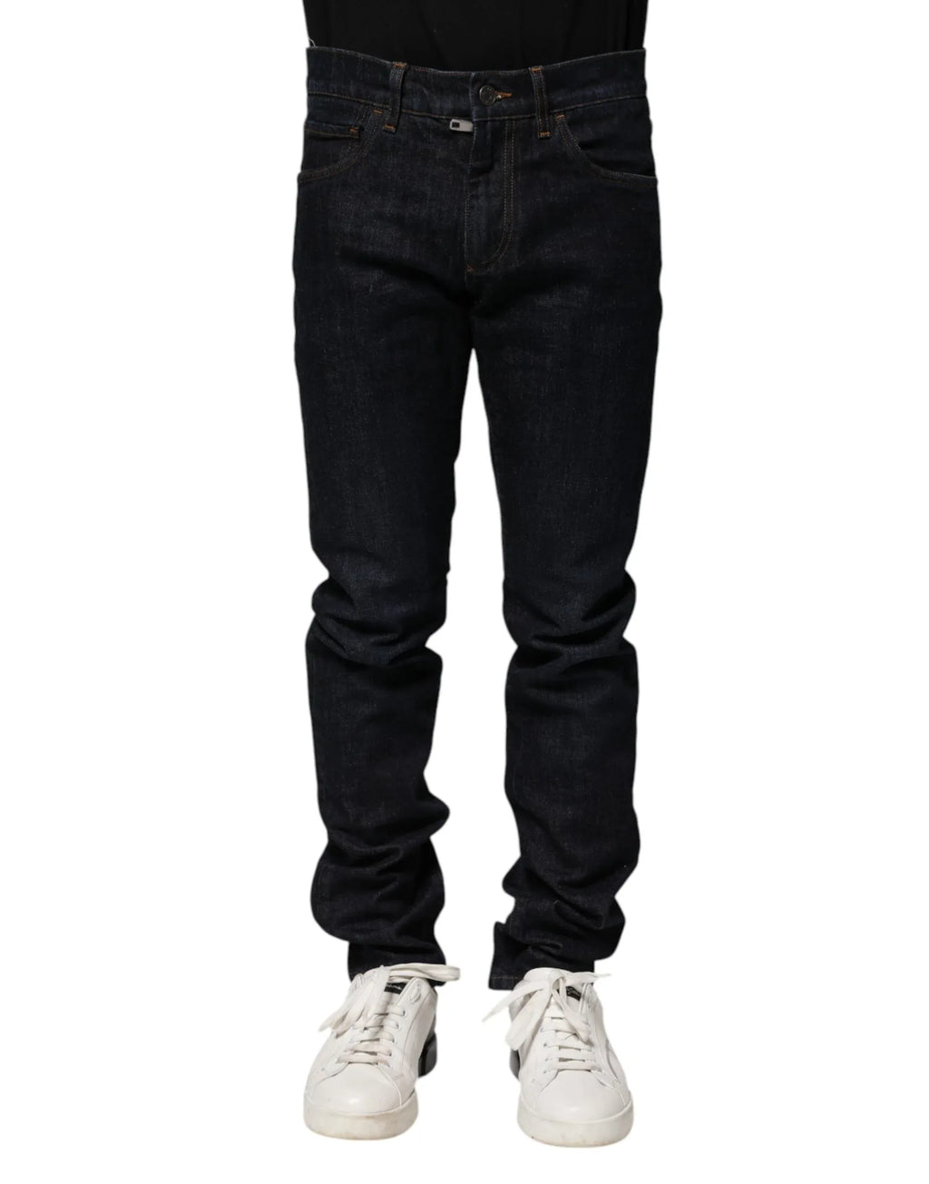 Dolce & Gabbana Black Cotton Skinny Denim Men Jeans - Zeiniez
