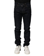 Dolce & Gabbana Black Cotton Skinny Denim Men Jeans - Zeiniez