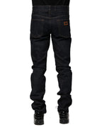 Dolce & Gabbana Black Cotton Skinny Denim Men Jeans - Zeiniez