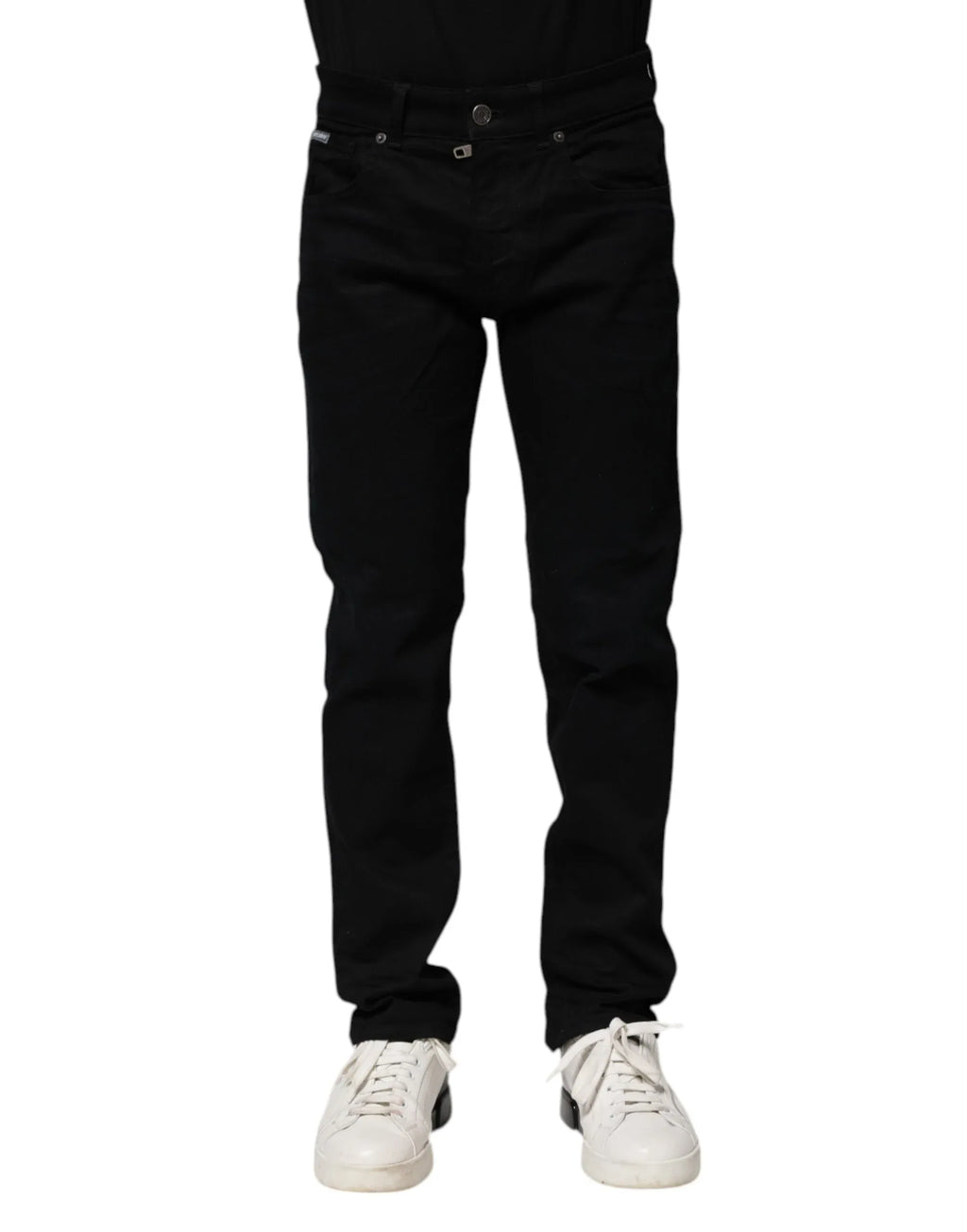 Dolce & Gabbana Black Cotton Skinny Denim Jeans - Zeiniez