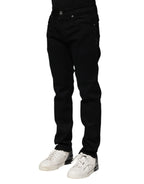 Dolce & Gabbana Black Cotton Skinny Denim Jeans - Zeiniez